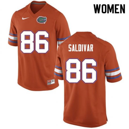 Women's Florida Gators #86 Andres Saldivar NCAA Nike Orange Authentic Stitched College Football Jersey TTF8162IV